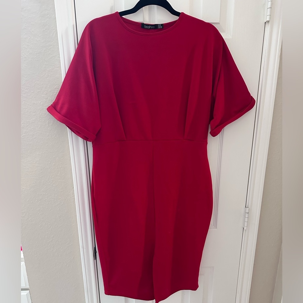 Boohoo Fitted Shift Dress